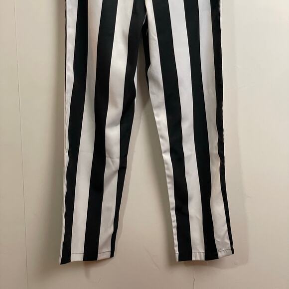 SPIRIT S Beetlejuice pant Halloween costume black white stripe high waist men - Picture 8 of 8